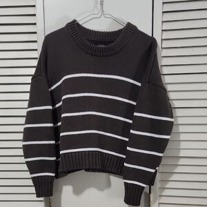 Quince Brown & White Sweater - M